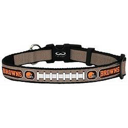 Cleveland Browns Pet Collar Reflective Football Size Large