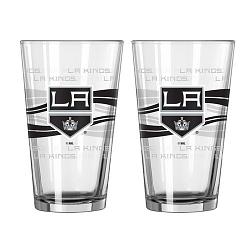 Los Angeles Kings Glass Pint Satin Etch 2 Piece Set