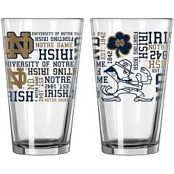 Notre Dame Fighting Irish Glass Pint Spirit Style