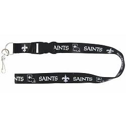 New Orleans Saints Lanyard Breakaway with Key Ring Style Blackout Design