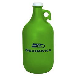 Seattle Seahawks Growler 64oz Frosted Neon Green