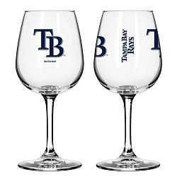 Tampa Bay Rays Glass 12oz Wine Game Day