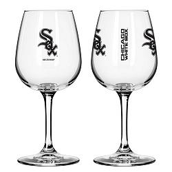 Chicago White Sox Glass 12oz Wine Game Day