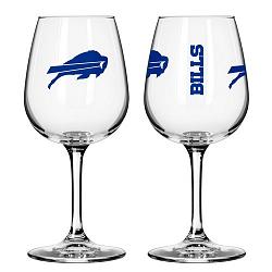 Buffalo Bills Glass 12oz Wine Game Day