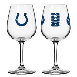 Indianapolis Colts Glass 12oz Wine Game Day