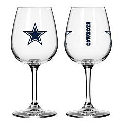 Dallas Cowboys Glass 12oz Wine Game Day