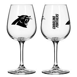 Carolina Panthers Glass 12oz Wine Game Day