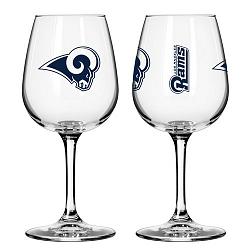 Los Angeles Rams Glass 12oz Wine Game Day