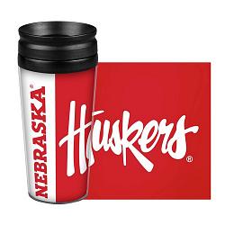 Nebraska Cornhuskers Travel Mug - 14 oz Full Wrap - Hype Style