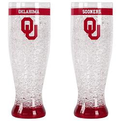 Oklahoma Sooners Crystal Pilsner Glass