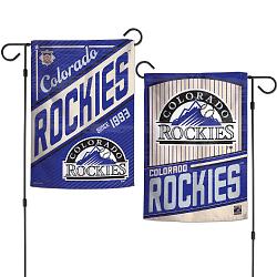 Colorado Rockies Flag 12x18 Garden Style 2 Sided Cooperstown