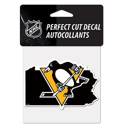 Pittsburgh Penguins Decal 4x4 Perfect Cut Color State Design