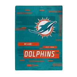 Miami Dolphins Blanket 60x80 Raschel Digitize Design