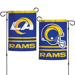 Los Angeles Rams Flag 12x18 Garden Style 2 Sided