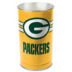 Green Bay Packers Wastebasket 15 Inch Gold Design