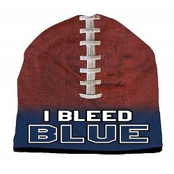 Beanie I Bleed Style Sublimated Football Navy Blue Design by American Mills
