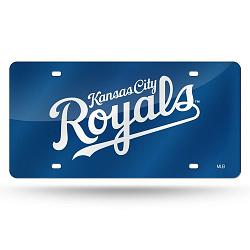 Rico Industries Kansas City Royals License Plate Laser Cut Blue Wordmark