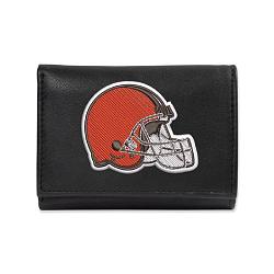 Cleveland Browns Wallet Trifold Leather Embroidered