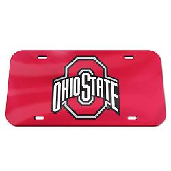 Ohio State Buckeyes License Plate Acrylic Red