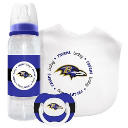 Baltimore Ravens Baby Gift Set 3 Piece