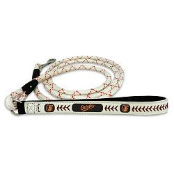 Baltimore Orioles Frozen Rope Baseball Leather Leash - M