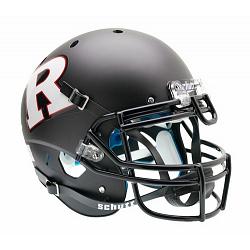 Rutgers Scarlet Knights Schutt XP Authentic Full Size Helmet - Matt Black, White 'R' Alternative #3