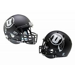 Utah Utes Schutt XP Full Size Replica Helmet - Alternate Helmet #2, Matte Black/White