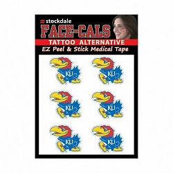 Kansas Jayhawks Tattoo Face Cals