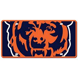 Chicago Bears License Plate - Acrylic Mega Style by Stockdale Technologies