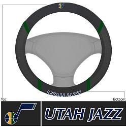 Utah Jazz Steering Wheel Cover Mesh/Stitched