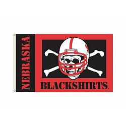 BSI Products Nebraska Cornhuskers Flag 3x5 Blackshirts