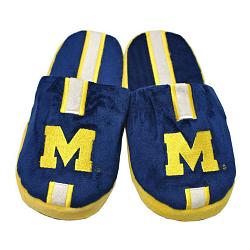 Michigan Wolverines Slipper - Youth 8-16 Size 7-8 Stripe - (1 Pair) - XL