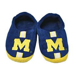 Michigan Wolverines Slipper - Youth 4-7 Size 13-1 Stripe - (1 Pair) - XL