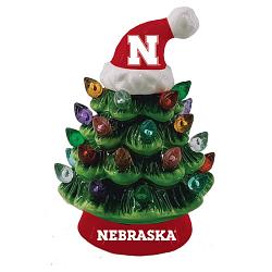 Nebraska Cornhuskers Ornament Christmas Tree LED 4 Inch