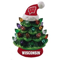 Wisconsin Badgers Ornament Christmas Tree LED 4 Inch