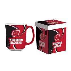 Wisconsin Badgers Coffee Mug 14oz Ceramic with Matching Box