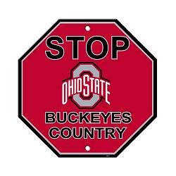 Ohio State Buckeyes Sign 12x12 Plastic Stop Style CO