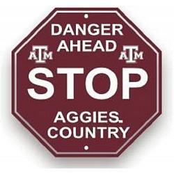 Texas A&M Aggies Sign 12x12 Plastic Stop Style CO