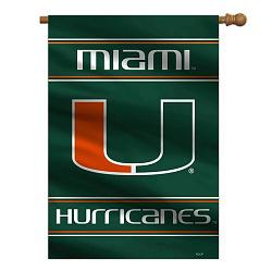 Miami Hurricanes Banner 28x40 House Flag Style 2 Sided CO by Fremont Die