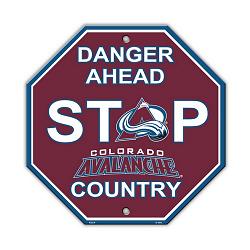 Colorado Avalanche Sign 12x12 Plastic Stop Style CO