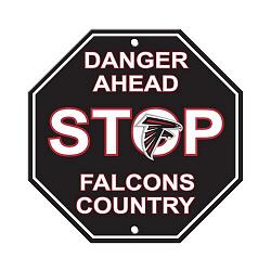 Fremont Die Atlanta Falcons Sign 12x12 Plastic Stop Style CO