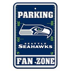 Seattle Seahawks Sign 12x18 Plastic Fan Zone Parking Style CO