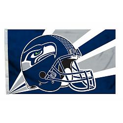 Seattle Seahawks Flag 3x5 Helmet Design