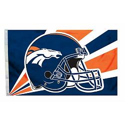 Denver Broncos Flag 3x5 Helmet Design