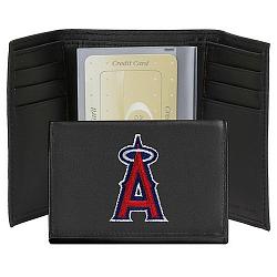 Rico Industries Los Angeles Angels Embroidered Leather Tri-Fold Wallet -