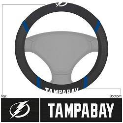 Tampa Bay Lightning Steering Wheel Cover Mesh/Stitched