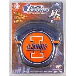 Illinois Fighting Illini Coaster Set Jersey Style CO