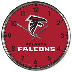 Atlanta Falcons Round Chrome Wall Clock