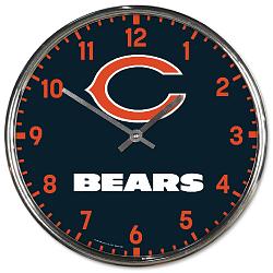 Chicago Bears Round Chrome Wall Clock