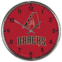 Arizona Diamondbacks Clock Round Wall Style Chrome